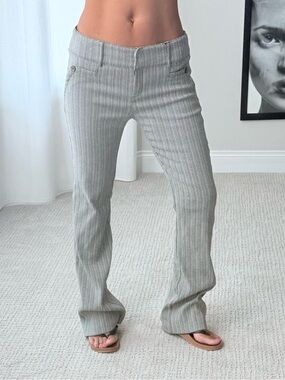 Y2K bootcut Joe Benbasset Gray Chevron Trousers